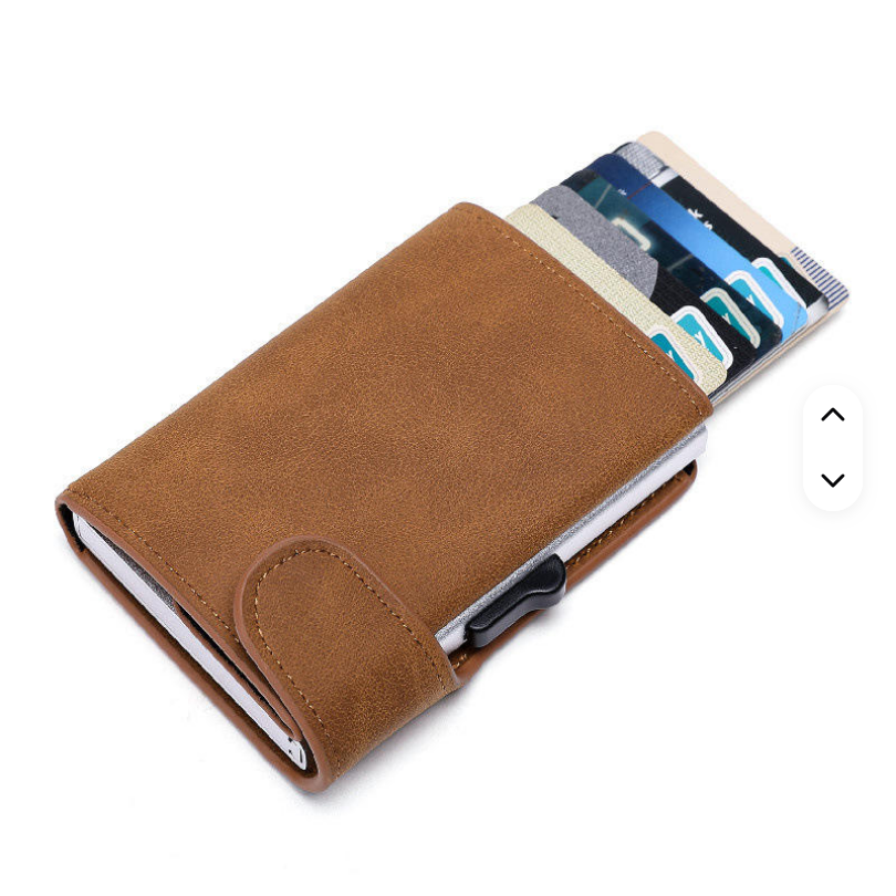 Vintage PU Leather Credit Card Case met RFID‑Beveiliging