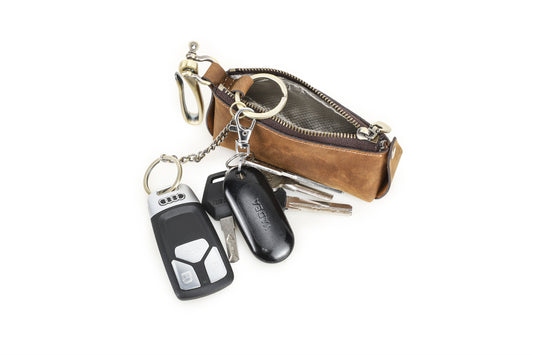Luxe Lederen RFID Sleutelhouder - Premium Anti-Diefstal Organizer