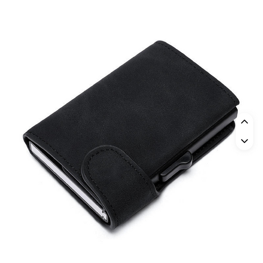 Vintage PU Leather Credit Card Case met RFID‑Beveiliging